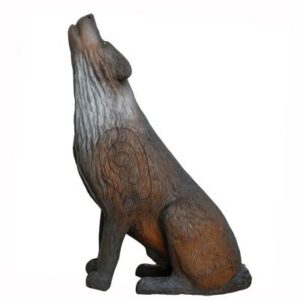 3D-Ziel Timberwolf sitzend heulend
