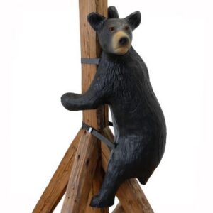 3D-Ziel Kleiner Schwarzbär kletternd mit Gurt