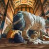 3D-Ziel Pharaoh’s Tombcat in einer ägyptischen Tempelszene