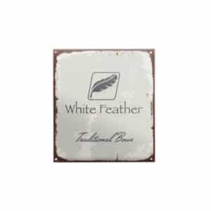 White Feather Aluminiumschild 35 x 31,5 cm