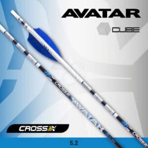 Cross-X Avatar Cresting Pfeil mit 3 Zoll Shield-Naturfedern