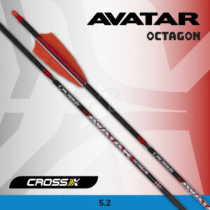 Cross-X Avatar Octagon Pfeil mit 3 Zoll Shield-Naturfedern