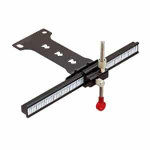 Cartel Side Aluminium Bogenvisier in Schwarz mit Skalenleiste und rotem Einstellknopf