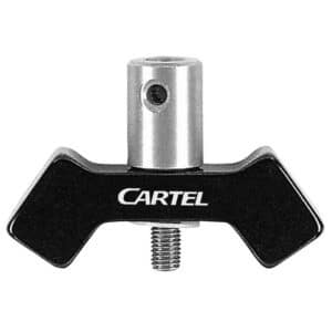 Cartel V-Bar K-1 Cartel K-1 V-Bar in Schwarz mit silberner Zentralaufnahme und Gewindebolzen