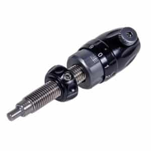 Schwarzer Arc Systeme Button Prestige Micro Clic mit Einstellringen