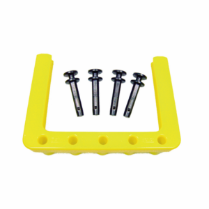 Gelber Beiter String Separator U-Serve mit vier schwarzen Stiften